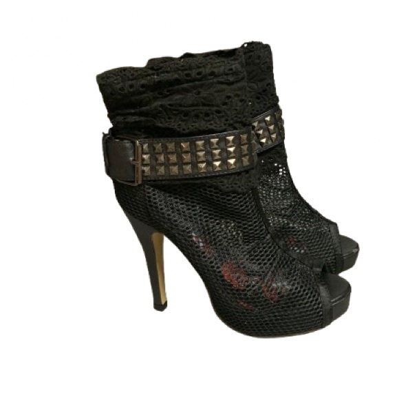 NWT IRON FIST Mesh stiletto high heel ankle boots - Picture 2 of 9